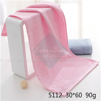 China Bulk Wholesale personalised towels Exporter Custom Size Pink Bamboo Sweat Towels Manufacturer